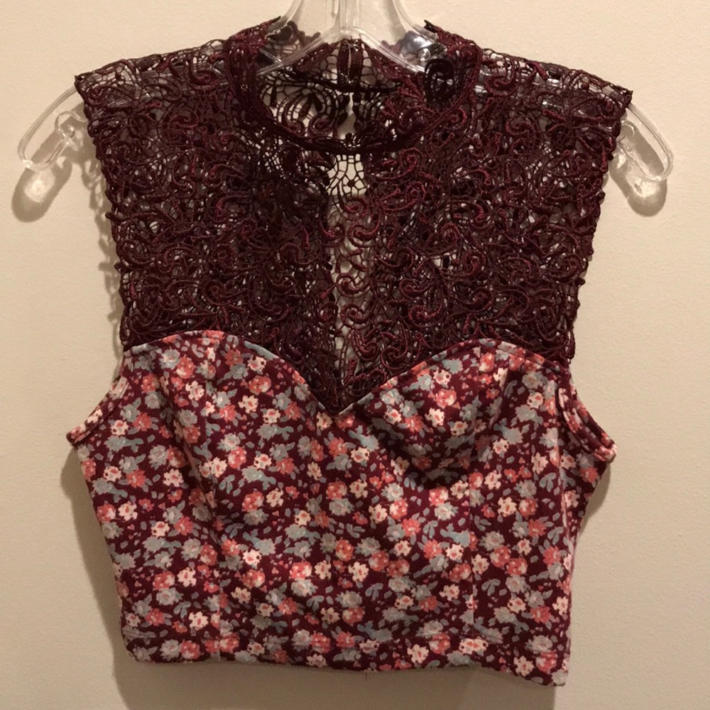 Tela lace yoke top